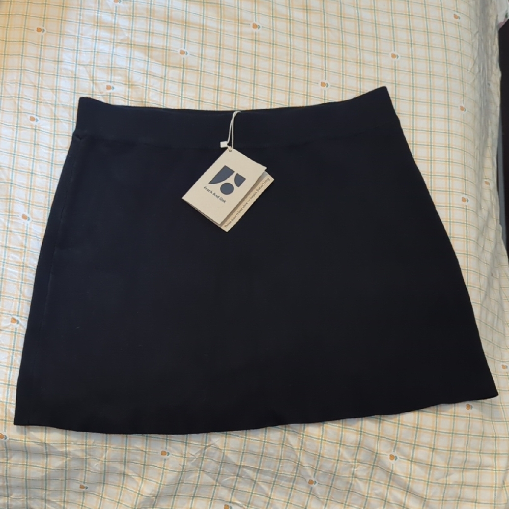 Frank & Oak Black Mini Skirt